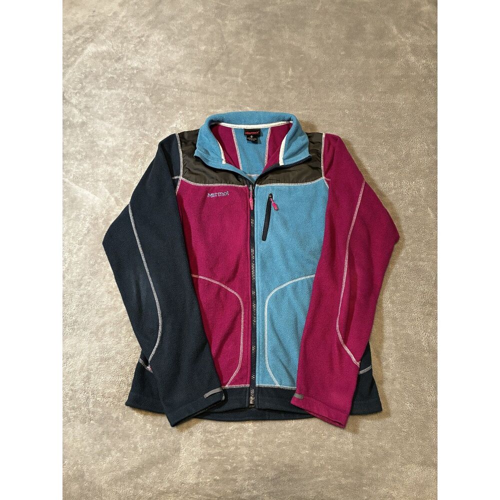 Marmot Fleece Full Zip Multicolor Jacket Gorp Pockets XL